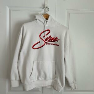 Selena Queen of Cumbia Los Dinos album graphic hoodie pullover white large
